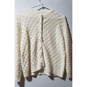 White Button-Down Sweater